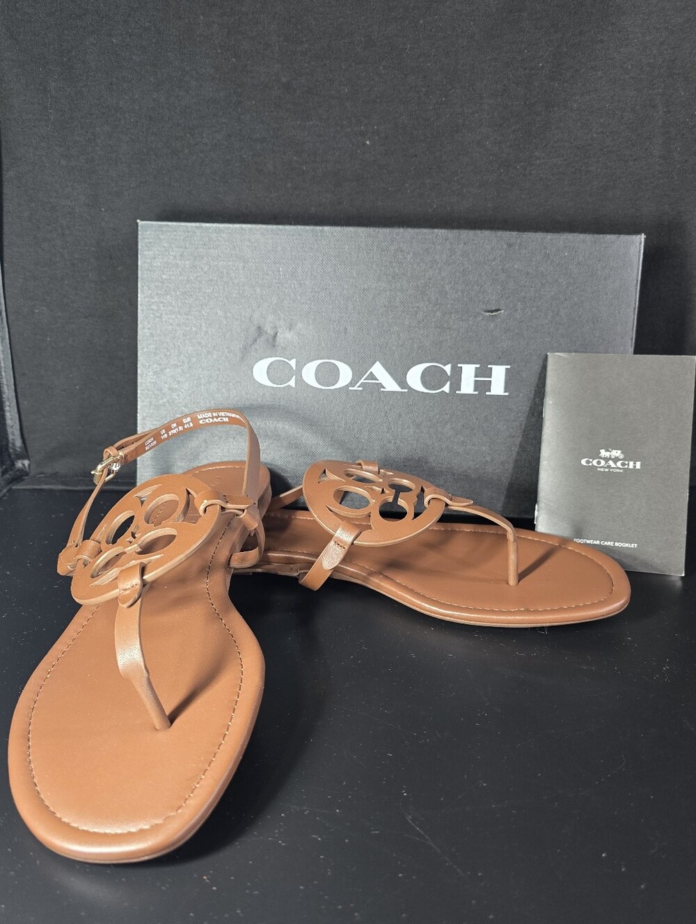 COACH Jaci Leather Sandal – Saddle – Women’s Size 11 – New in Box - Picture 4 of 10